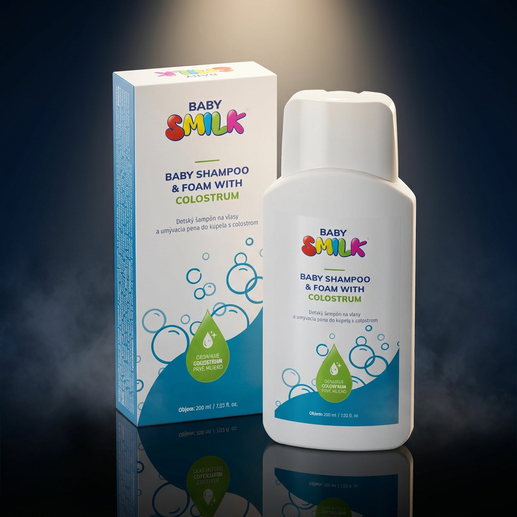 BABYSMILK detský šampón a umývacia pena do kúpeľa s colostrom 