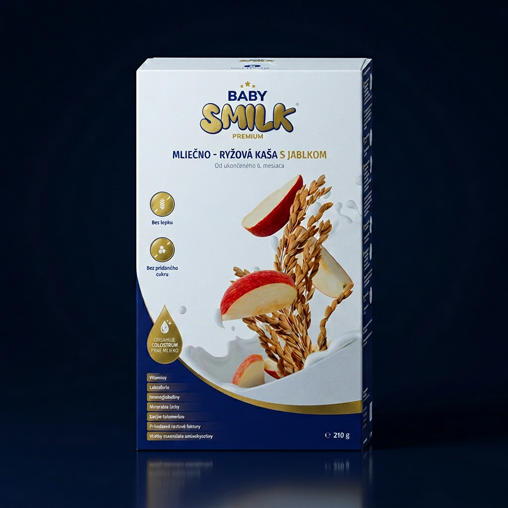BABYSMILK Mliečno-ryžová kaša s jablkom a colostrom